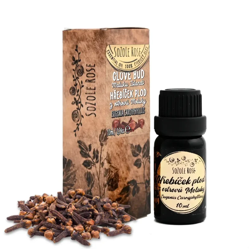 Éterický olej Hřebíček plod z ostrovů Moluky SoZoLe Rose 10ml 25