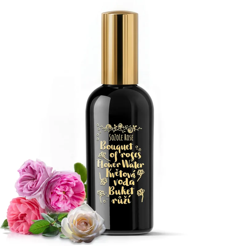 Flower water Bouquet of roses in a mist sprayer